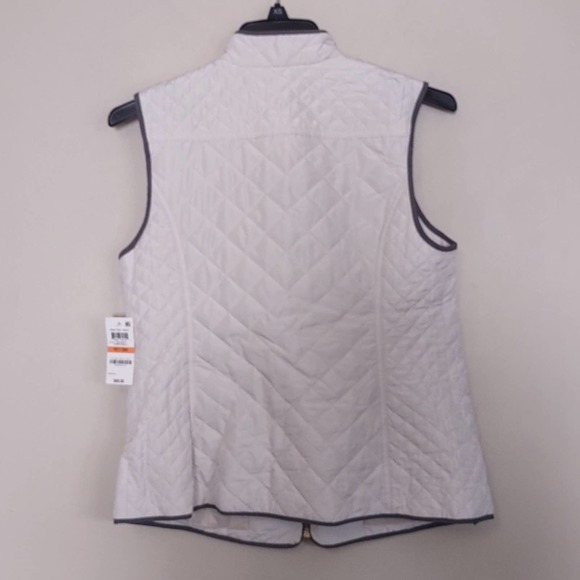 Charter Club Quilted Cotton Zip Front Vest PS Vanilla - Picture 3 of 8
